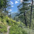 Mountain trail with beautiful view